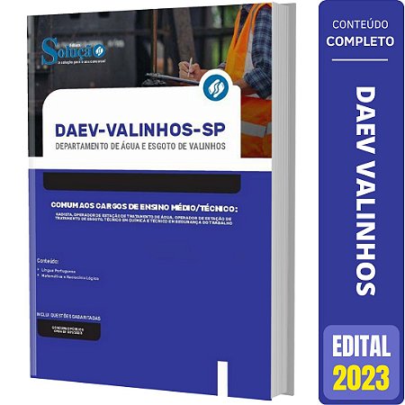 Apostila DAEV Valinhos SP - Cargos de Ensino Médio/Técnico