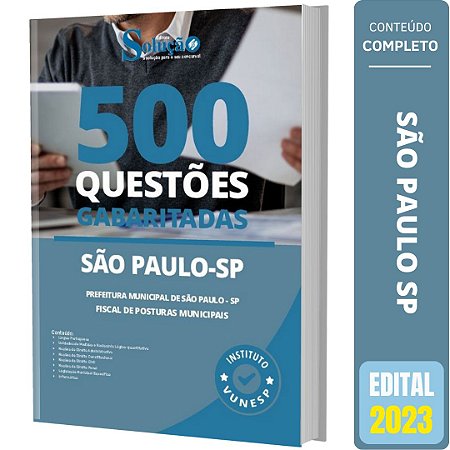Caderno de Questões Fiscal de Posturas São Paulo SP