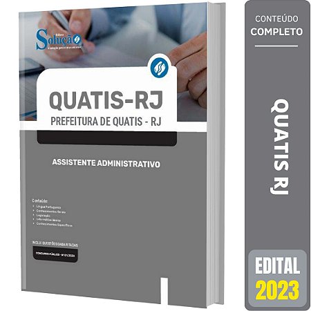 Apostila Prefeitura Quatis RJ 2023 Assistente Administrativo