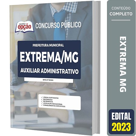 Apostila Concurso Extrema MG 2023 - Auxiliar Administrativo