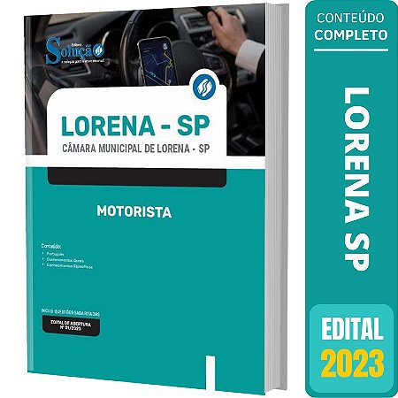 Apostila Câmara de Lorena SP 2023 - Motorista