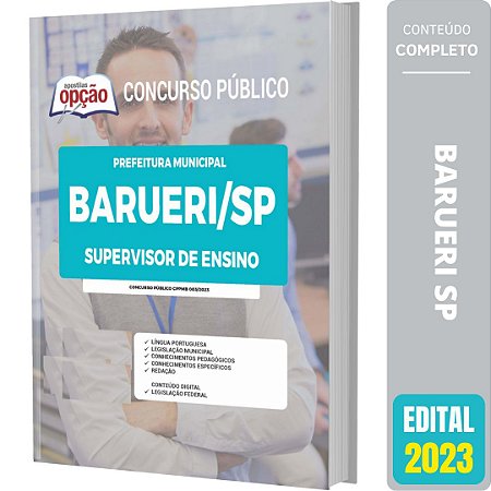 Apostila Prefeitura Barueri SP 2023 - Supervisor de Ensino