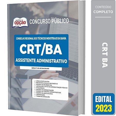 Apostila CRT BA 2023 - Assistente Administrativo