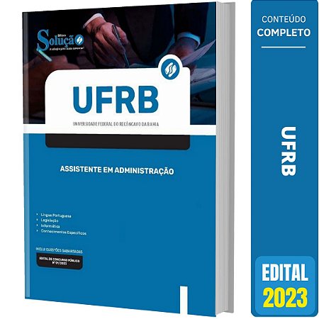 Apostila Concurso UFRB BA 2023 - Assistente em Administração