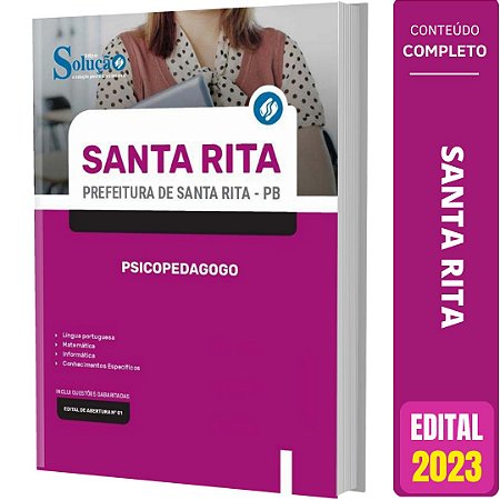 Apostila Prefeitura Santa Rita PB 2023 - Psicopedagogo