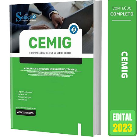 Apostila Concurso CEMIG 2023 - Cargos de Ensino Médio/Técnico