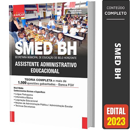 Apostila Smed Bh 2023 - Assistente Administrativo Educacional