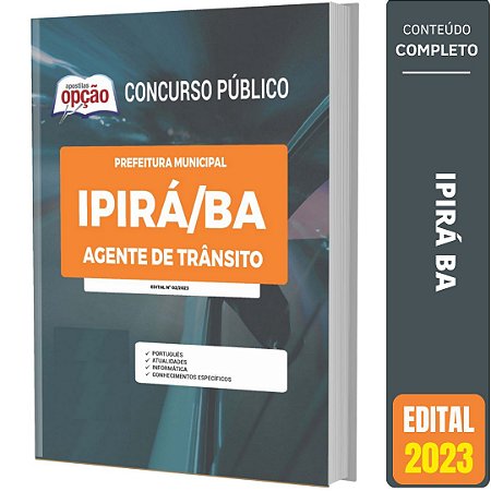 Apostila Concurso Ipirá BA 2023 - Agente de Trânsito