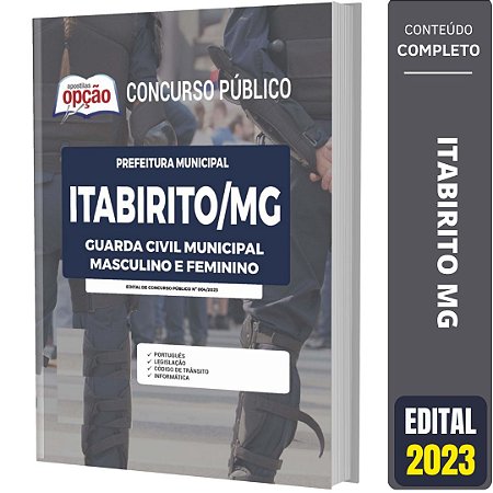 Apostila Prefeitura Itabirito MG 2023 - Guarda Civil Municipal - Masculino e Feminino