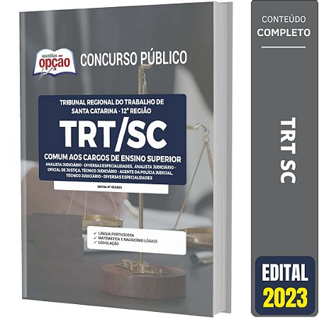 Apostila TRT SC 2023 - Comum aos Cargos de Ensino Superior