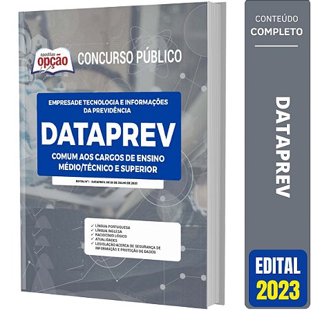 Apostila Dataprev 2023 - Cargos de Ensino Médio/Técnico e Superior