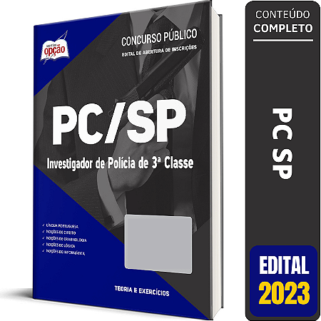 Apostila PC SP 2023 - Investigador de Polícia ( Apostilas Opção )