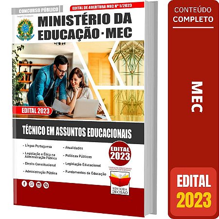 Apostila Concurso MEC 2023 - Técnico em Assuntos Educacionais