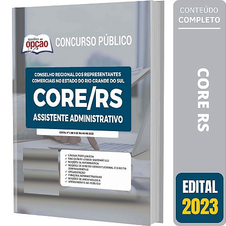 Apostila CORE RS 2023 - Assistente Administrativo