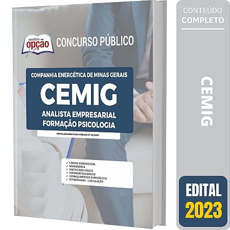 Apostila CEMIG 2023 - Analista Empresarial - Formação: Psicologia