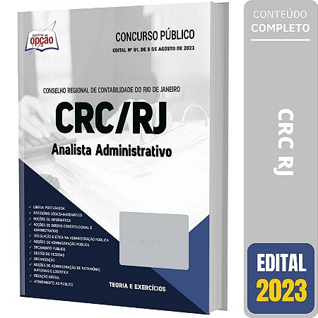 Apostila Concurso CRC RJ 2023 - Analista Administrativo