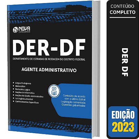 Apostila Concurso DER DF 2023 - Agente Administrativo