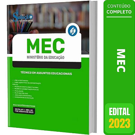 Apostila MEC 2023 - Técnico em Assuntos Educacionais