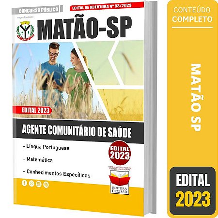Apostila Prefeitura Matão Sp 2023 - Agente Comunitário De Saúde