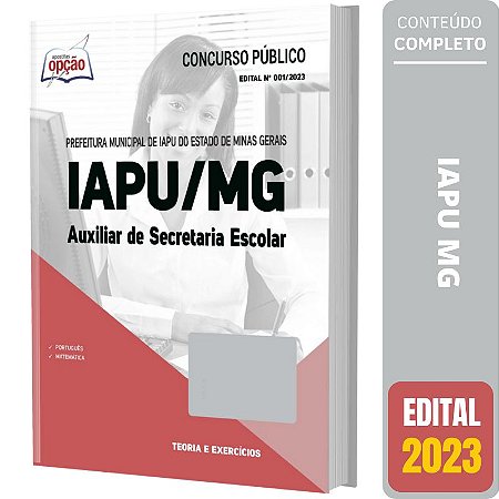 Apostila Prefeitura Iapu MG 2023 - Auxiliar de Secretaria Escolar