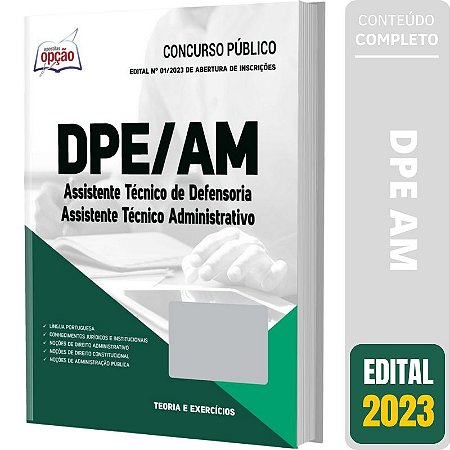 Apostila DPE AM 2023 - Assistente Técnico Administrativo