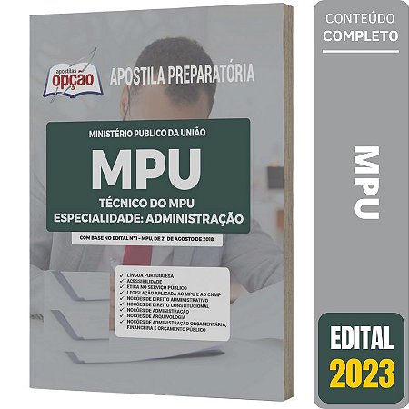 Apostila Técnico do MPU 2023 Especialidade Administração