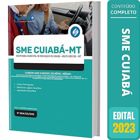 Apostila SME Cuiabá MT 2023 - Comum aos Cargos de Nível Médio