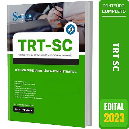 Apostila TRT SC 2023 - Técnico Judiciário - Área Administrat