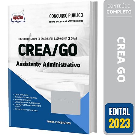 Apostila CREA GO 2023 - Assistente Administrativo