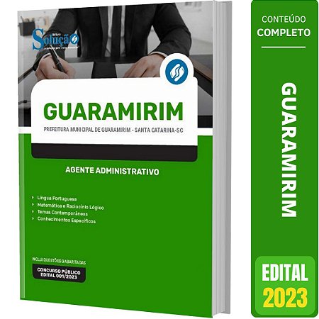 Apostila Prefeitura de Guaramirim SC 2023 - Agente Administrativo