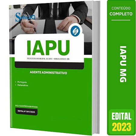 Apostila Prefeitura de Iapu MG 2023 - Agente Administrativo