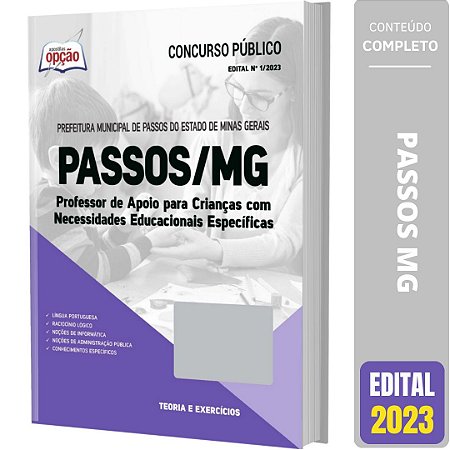 Apostila Passos MG 2023 - Professor de Apoio Crianças Específicas