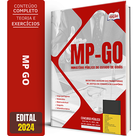 Apostila MP GO 2024 - Secretário Auxiliar
