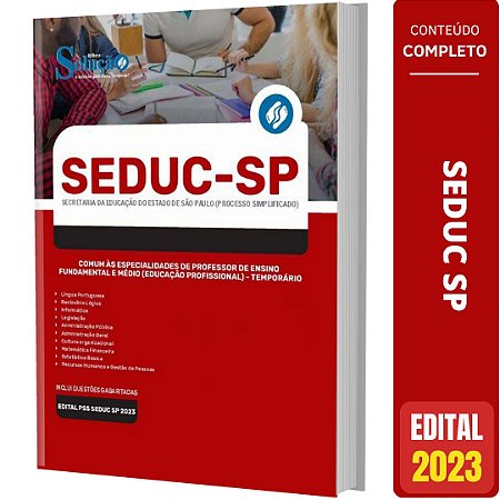 Apostila SEDUC SP 2023 - Comum Professor Fundamental e Médio