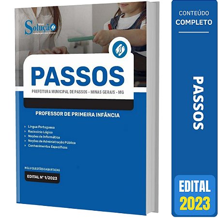Apostila Concurso Passos MG 2023 - Professor de Primeira Infância