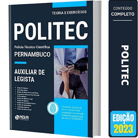 Apostila Concurso POLITEC PE 2023 - Auxiliar de Legista