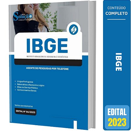 Apostila Concurso IBGE 2023 - Agente de Pesquisas Telefone