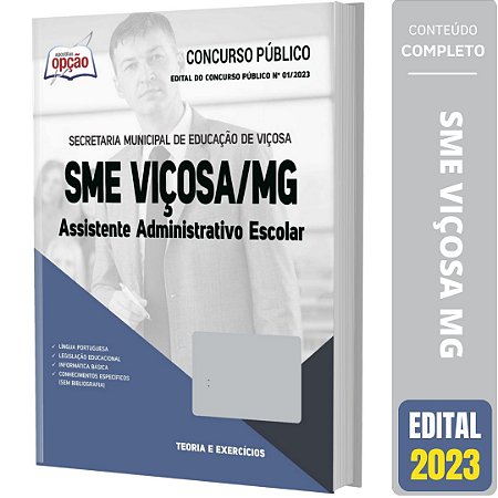 Apostila SME Viçosa MG 2023 - Assistente Administrativo Escolar