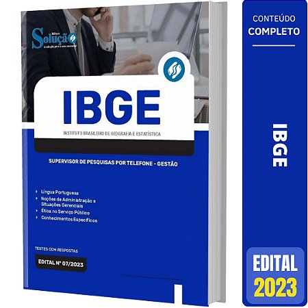 Apostila IBGE 2023 - Supervisor Pesquisas por Telefone - Gestão