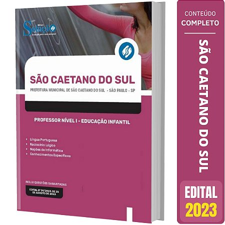 Apostila São Caetano do Sul SP 2023 - Professor Educação Infantil