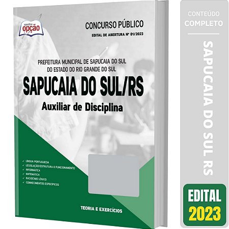 Apostila Sapucaia do Sul RS 2023 - Auxiliar de Disciplina
