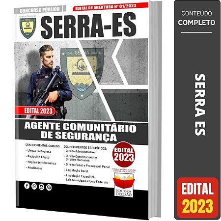 Apostila Concurso Serra Es 2023 - Agente Comunitário De Segurança