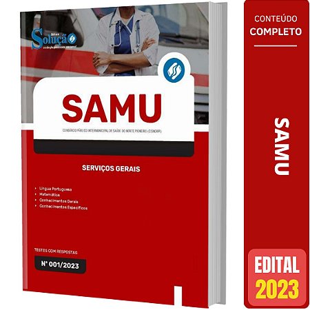 Apostila SAMU PR (CISNORPI) 2023 - Serviços Gerais