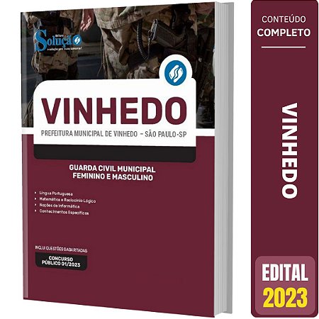 Apostila GCM Vinhedo - SP 2023 - Guarda Civil Municipal