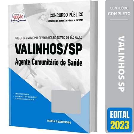Apostila Concurso Valinhos SP 2023 - Agente Comunitário de Saúde
