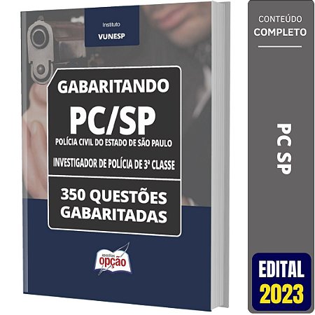 Caderno Testes PC SP 2023 - Investigador de Polícia de 3ª Classe