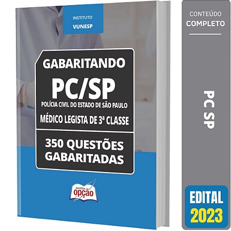 Caderno de Testes PC SP 2023 - Médico Legista de 3ª Classe