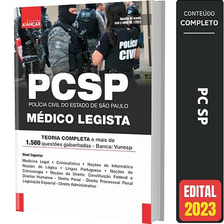 Apostila Concurso Polícia Civil Pc Sp 2023 - Médico Legista