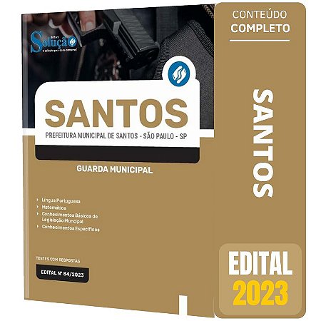 Apostila Prefeitura de Santos SP 2023 - Guarda Municipal