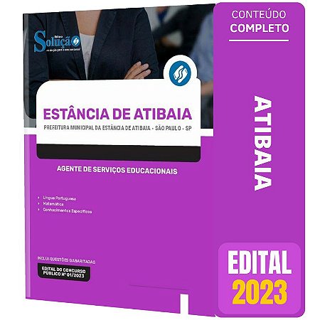 Apostila Concurso Atibaia SP 2023 - Agente Serviços Educacionais